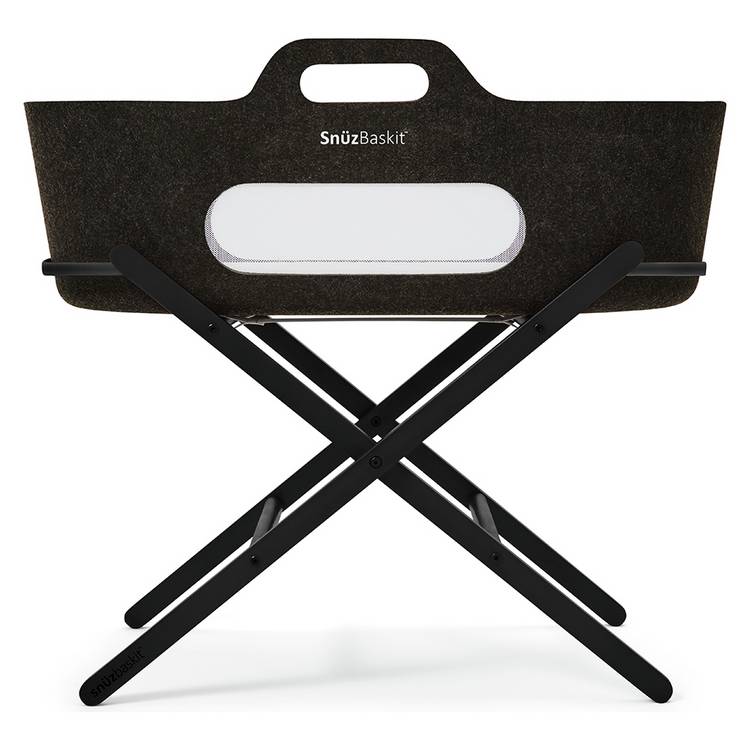 Snuzbaskit Moses Basket & Stand Set - Graphite 0