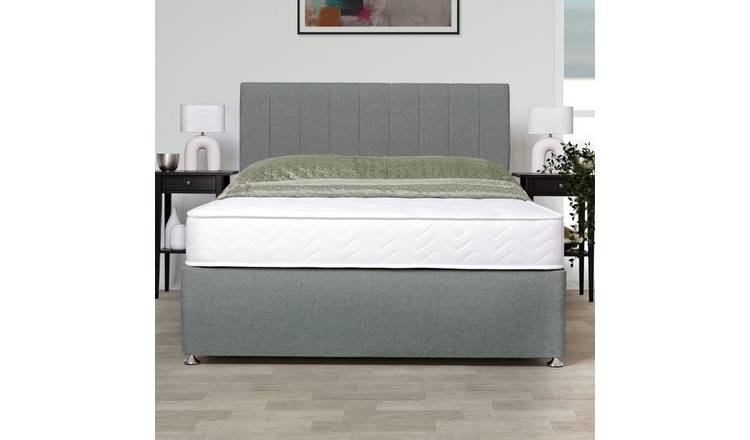 Argos Home Carlton Double 4 Drawer Divan Bed - Grey