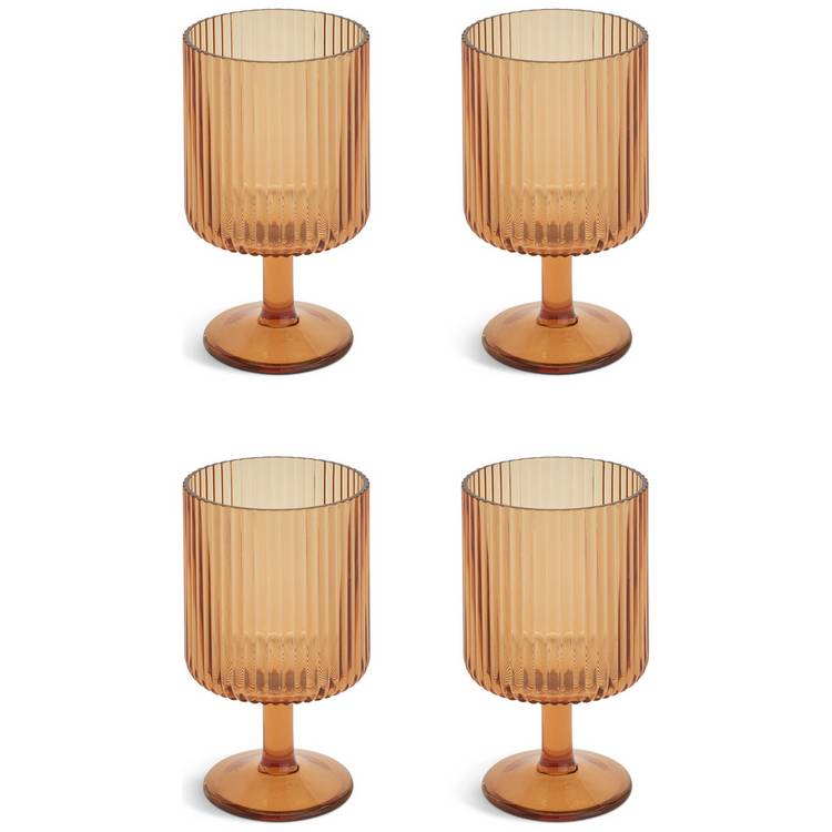 Habitat Amber Picnic Wine Glasses – set of 4 0