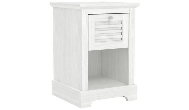 GFW Salcombe 1 Drawer Side Table - White