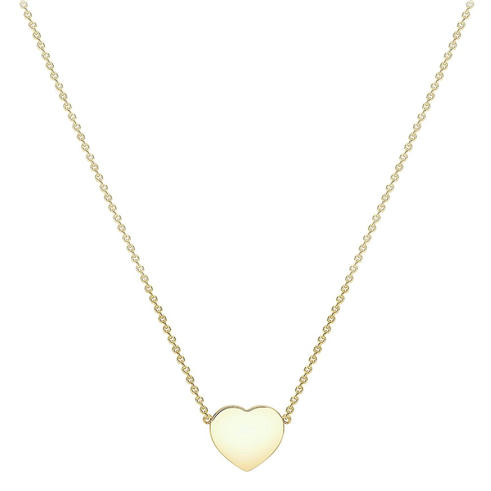 Revere 9ct Yellow Gold Personalised Heart Pendant