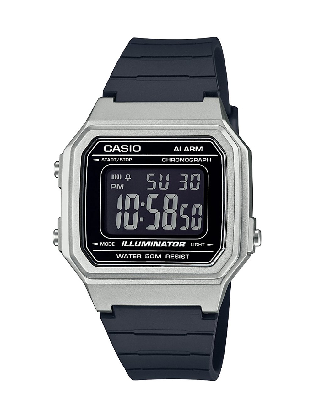 casio black resin strap