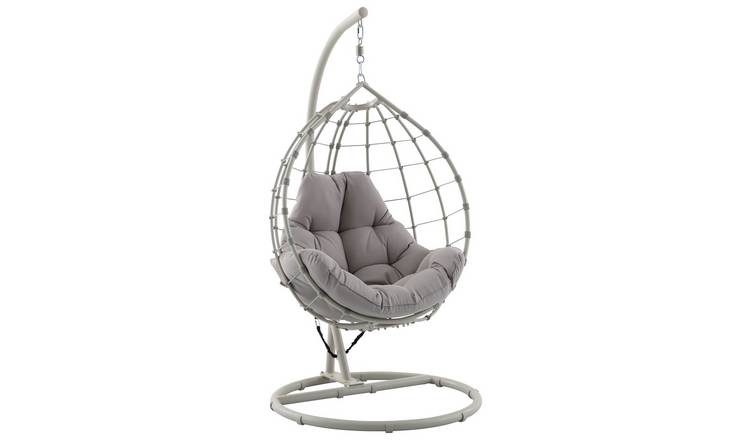 Pacific Blake Metal Hanging Garden Egg Chair - Grey