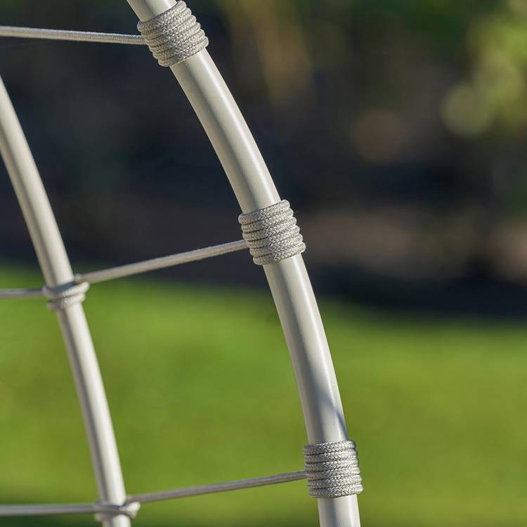 Pacific Blake Metal Hanging Garden Egg Chair - Grey 0