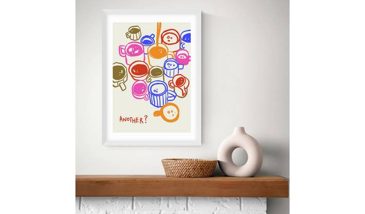 East End Prints Another White Frame Art Print - A2