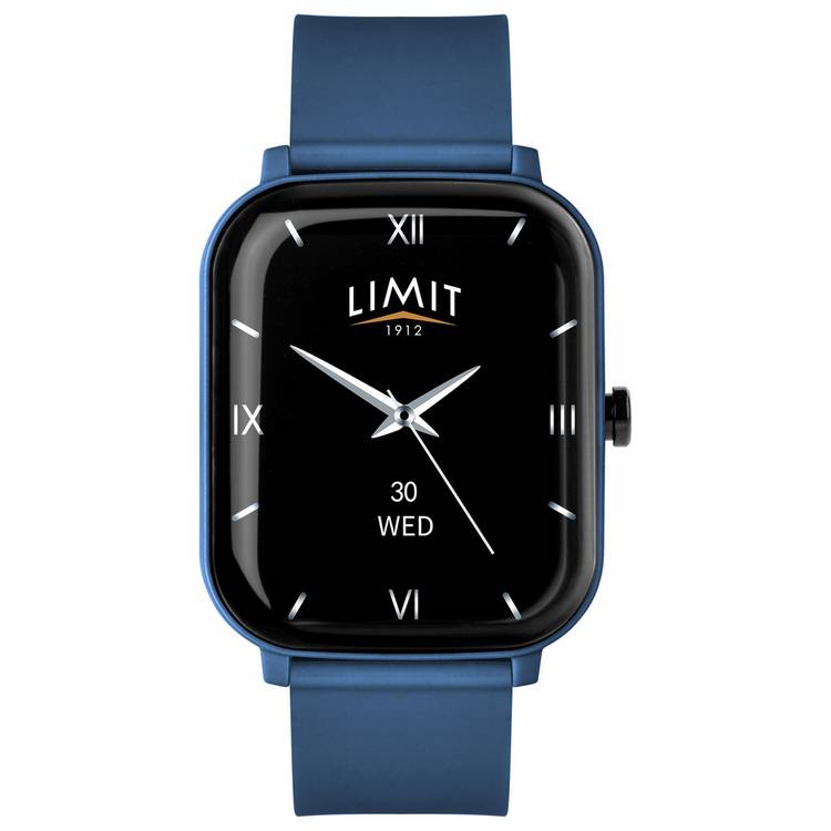 Limit Blue Silicone Strap Calling Smart Watch  0