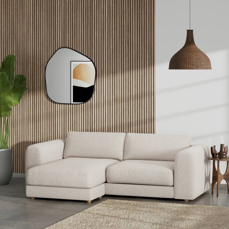 Habitat Ayr Reversible Corner Sofa - Natural - Ash Leg 0
