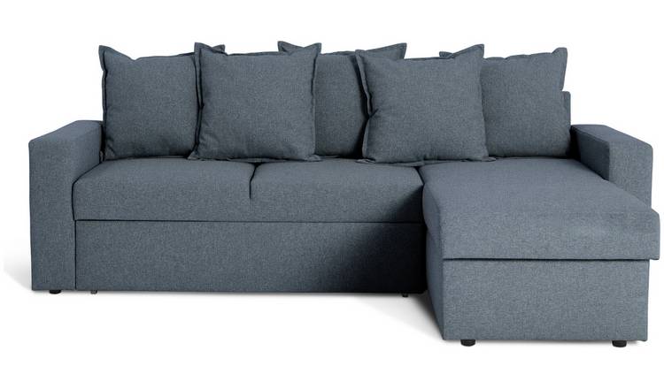 Habitat Oxford Right Hand Chaise Sofa Bed - Blue