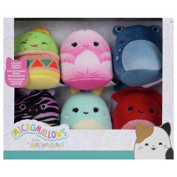 Micromallows Squishmallows Micro Plush-Pack of 6 0