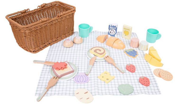 Chad Valley Wooden Picnic Basket 