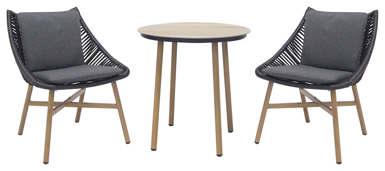 Norfolk Leisure Keswick 2 Seater Garden Bistro Set - Grey