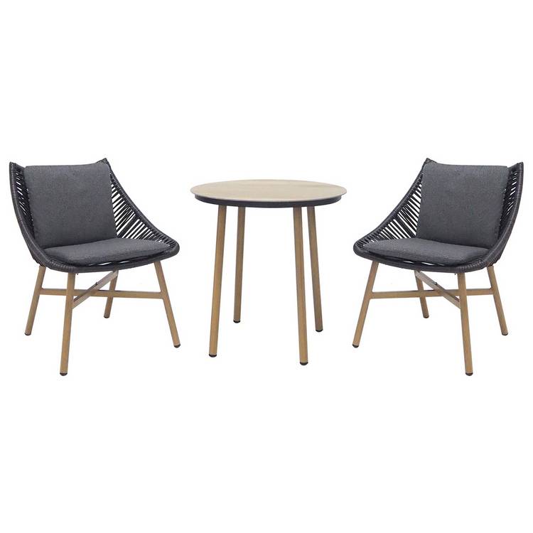 Norfolk Leisure Keswick 2 Seater Garden Bistro Set -  Grey 0