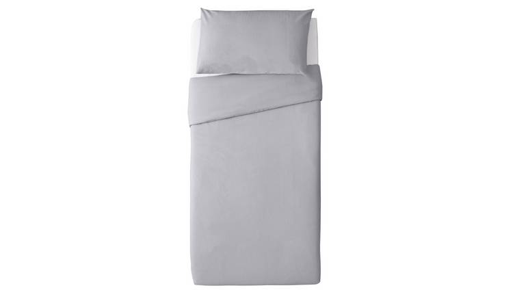 Buy Argos Home Brushed Cotton Plain Grey Bedding Set Toddler