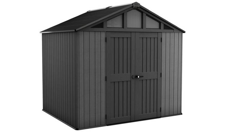 Keter Stronghold Plastic Grey Garden Storage Shed - 10 x 8ft