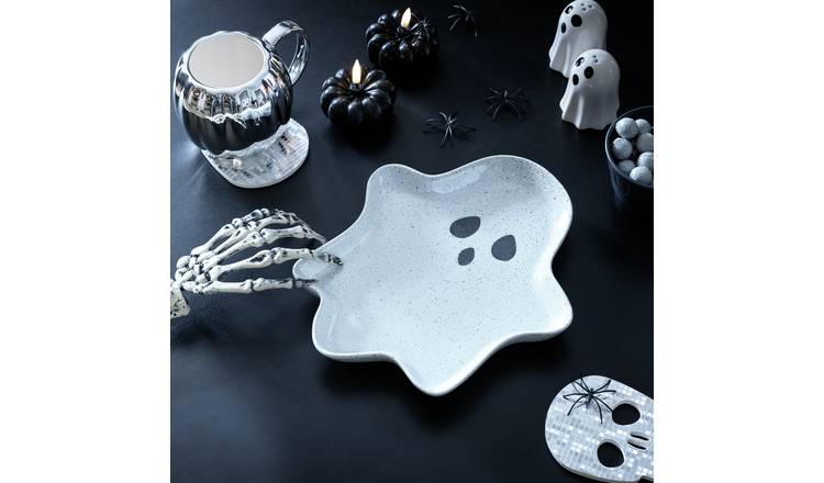 Argos Home White Ghost Platter Halloween Decoration