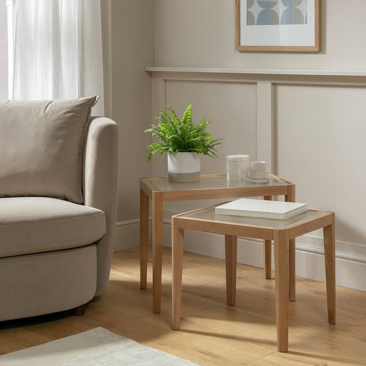 Habitat Camellia Nest of 2 Tables - Natural 0
