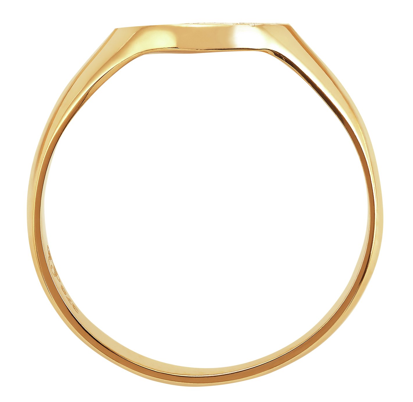 Revere 9ct Gold Oval Half Engraved Signet Ring Review