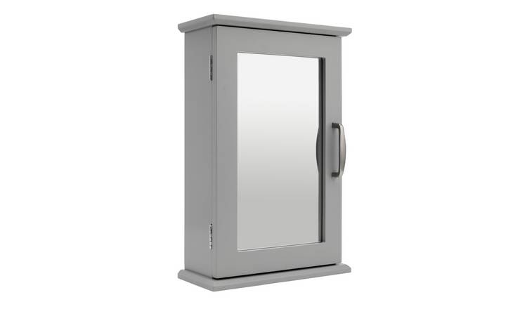 Argos Home Single Mirrored Wall Cabinet - Grey