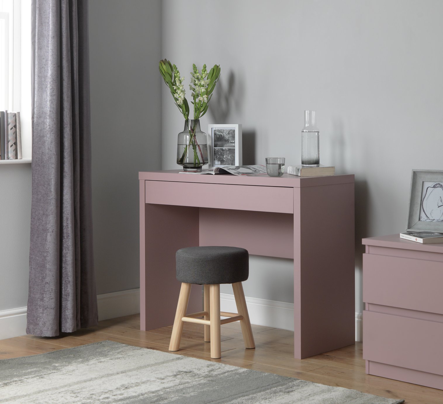 Argos Home Jenson Hollowcore Dressing Table Desk -Dusty Pink Review