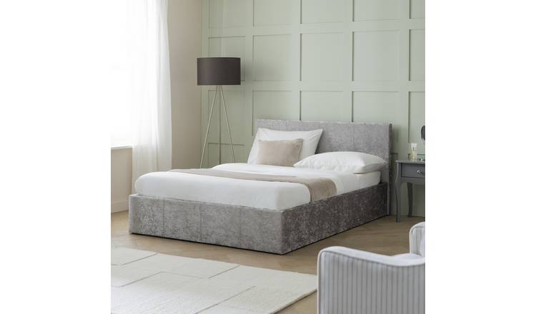 Argos Home Heathdon Kingsize End Lift Ottoman Bed - Silver