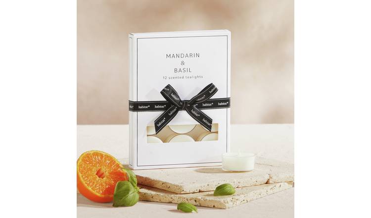 Habitat Tealight Candles - Mandarin & Basil - 12 Pack