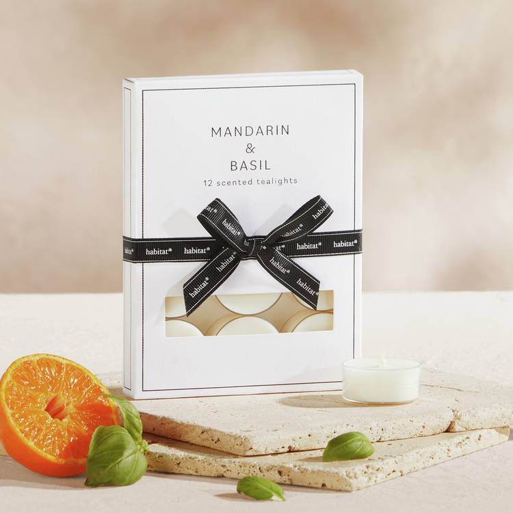 Habitat Tealight Candles - Mandarin & Basil - 12 Pack 0