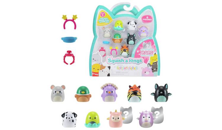 Squish-a-longs 8 Pack, Series 1 Style 4 - 1 Inch Mini Squish