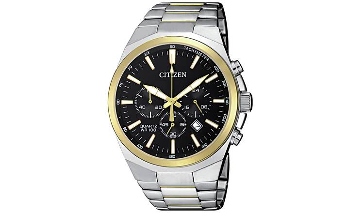 Citizen Men's Stainless Steel Black Dial Bracelet Watch