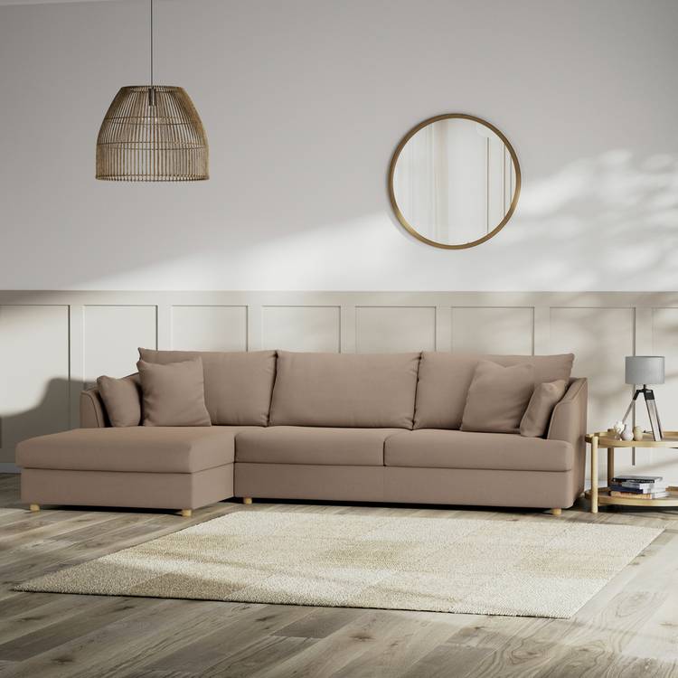 Habitat Holmfirth Left Hand Corner Sofa - Biscuit 0