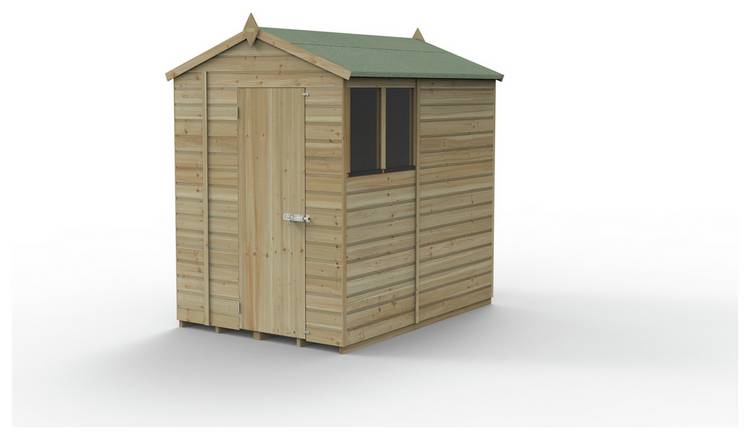 Forest Beckwood Shiplap 2 Windows Apex Shed - 5 x 7ft