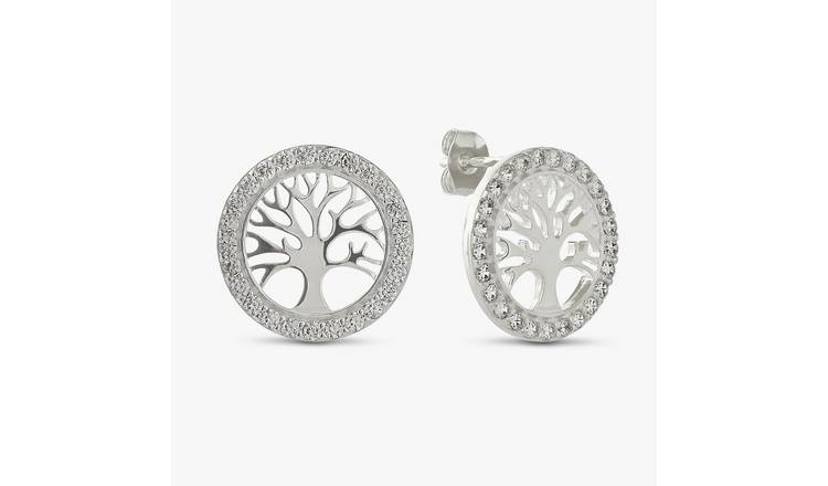 Revere Sterling Silver Tree of Life Stud Earrings 