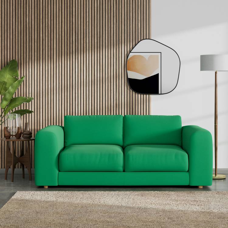 Habitat Ayr Fabric 3 Seater Sofa - Emerald Green   0