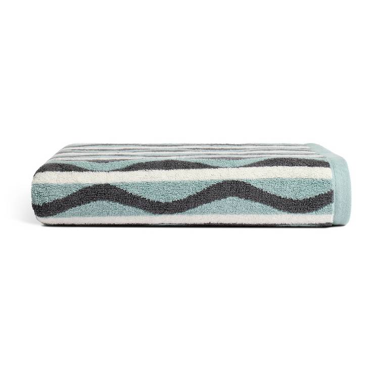 Habitat Retro Wave Geo Bath Towel - Multicoloured 0