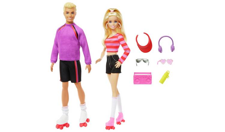 Barbie & Ken roller-skating Fashion Dolls & 6 Accessories