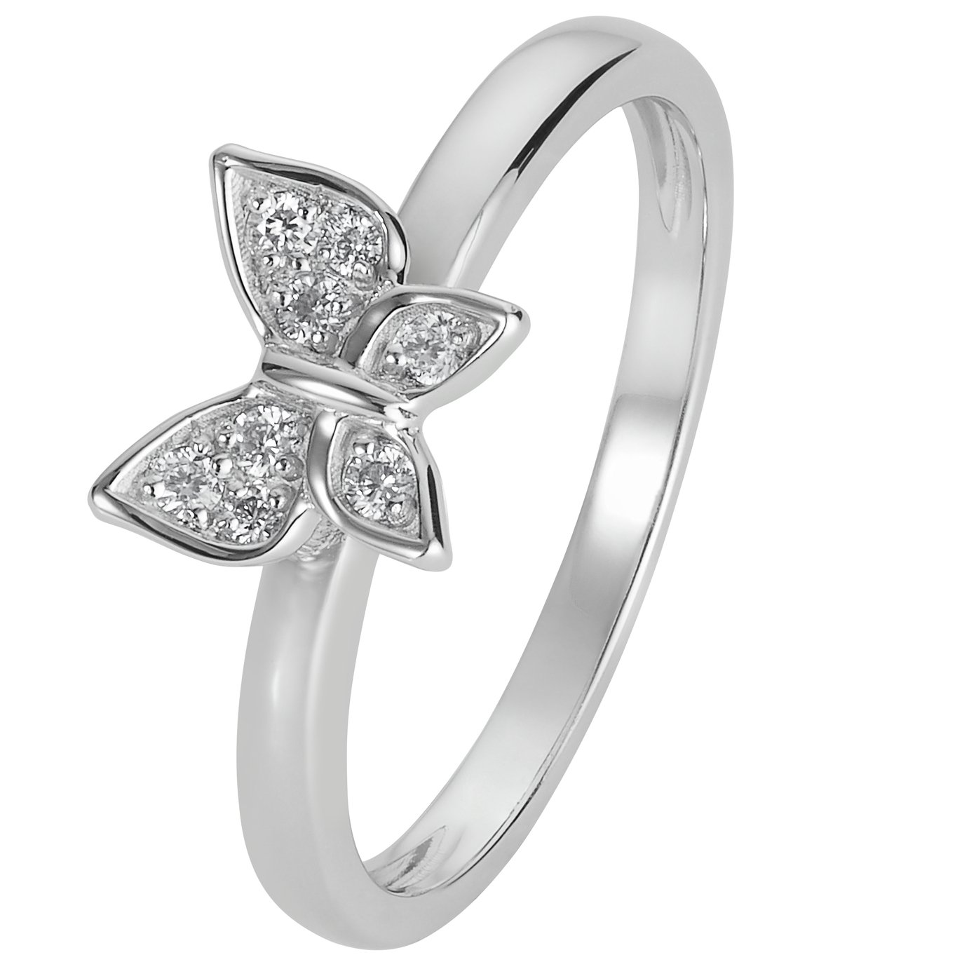 Revere Sterling Silver Cubic Zirconia Butterfly Ring- Q Review