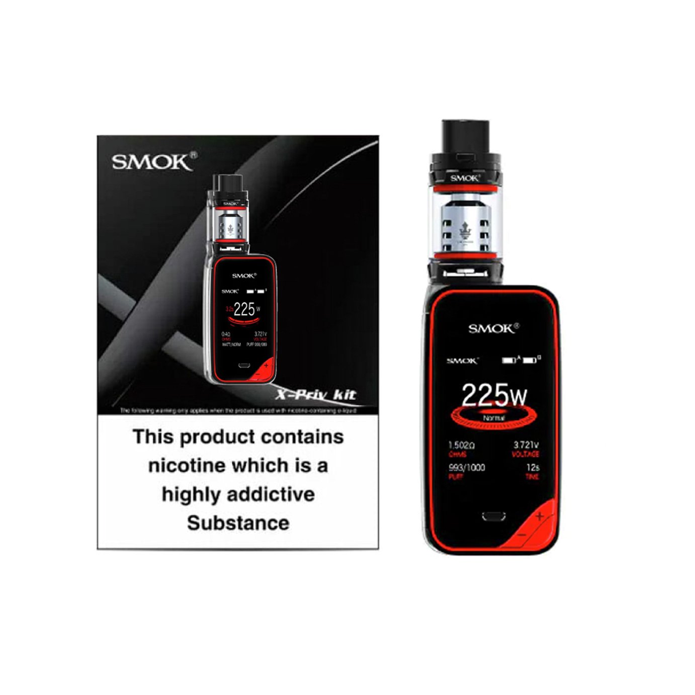 SMOK X Priv Kit Including Battery - Black and Red