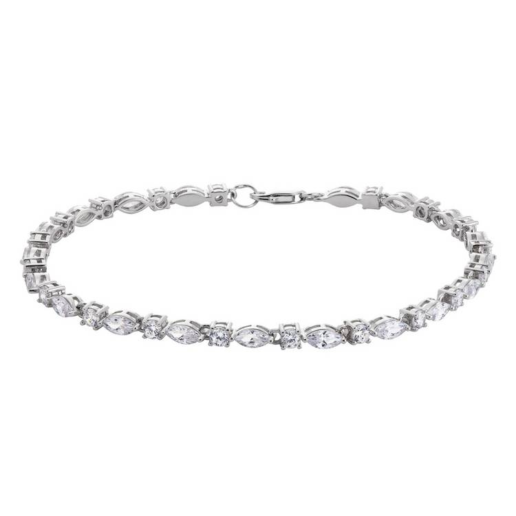 Revere Sterling Silver Marquise and Round Bracelet 0
