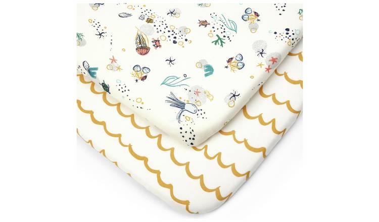 Buy Tutti Bambini Cozee Crib 2pk Fitted Sheets Our Planet Cot and crib sheets Argos