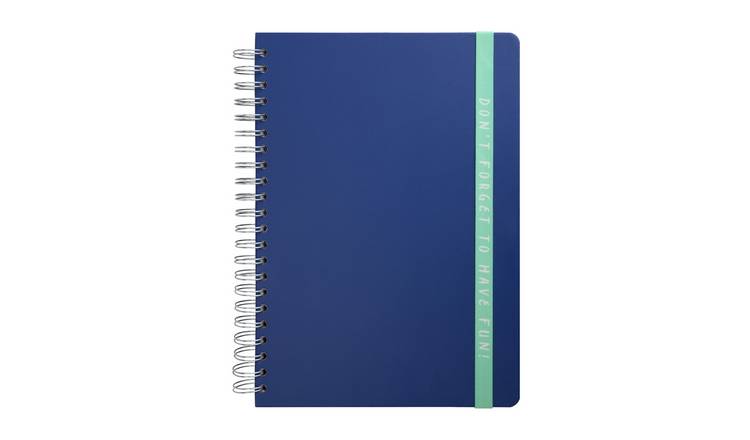 Home A4 100 Page Ruled Road Trip Notebook - Dark Blue