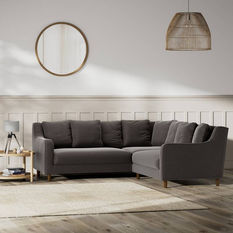 Habitat Swift Reversible Corner Sofa - Grey - Dark Leg 0