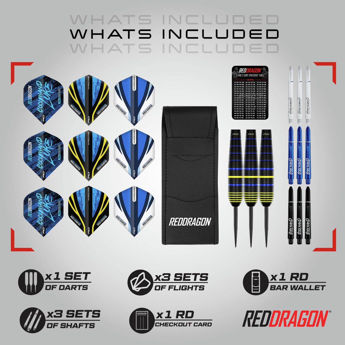 Buy Red Dragon Luke Humphries Coolhand 22g Brass Darts Set | Dart
