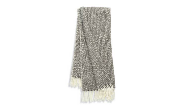 Habitat Faux Mohair Throw - Charcoal - 150x200cm