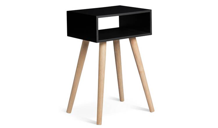 Habitat Cato Solid Wood Side Table - Black