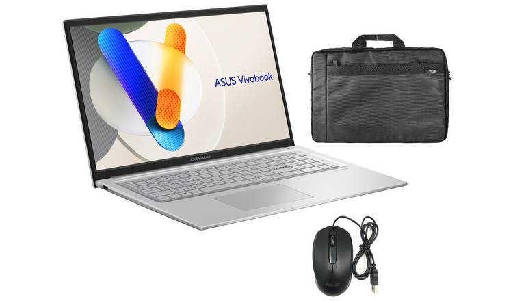 ASUS Vivobook 17 17.3in Pentium 8GB 512GB Laptop Bundle