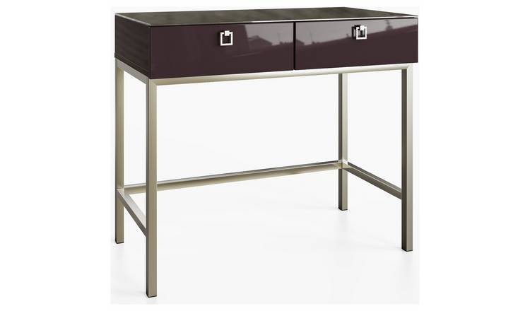 Frank Olsen Lyra 2 Drawer Console Table - Plum Black 