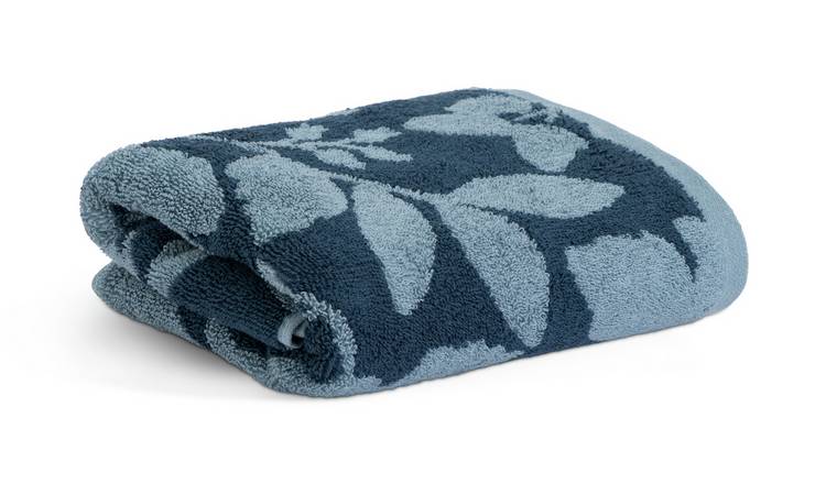 Habitat Foliage Hand Towel - Navy