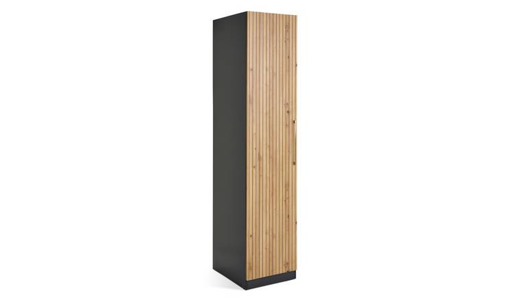 Habitat Hamburg 1 Door Wardrobe - Grey & Oak