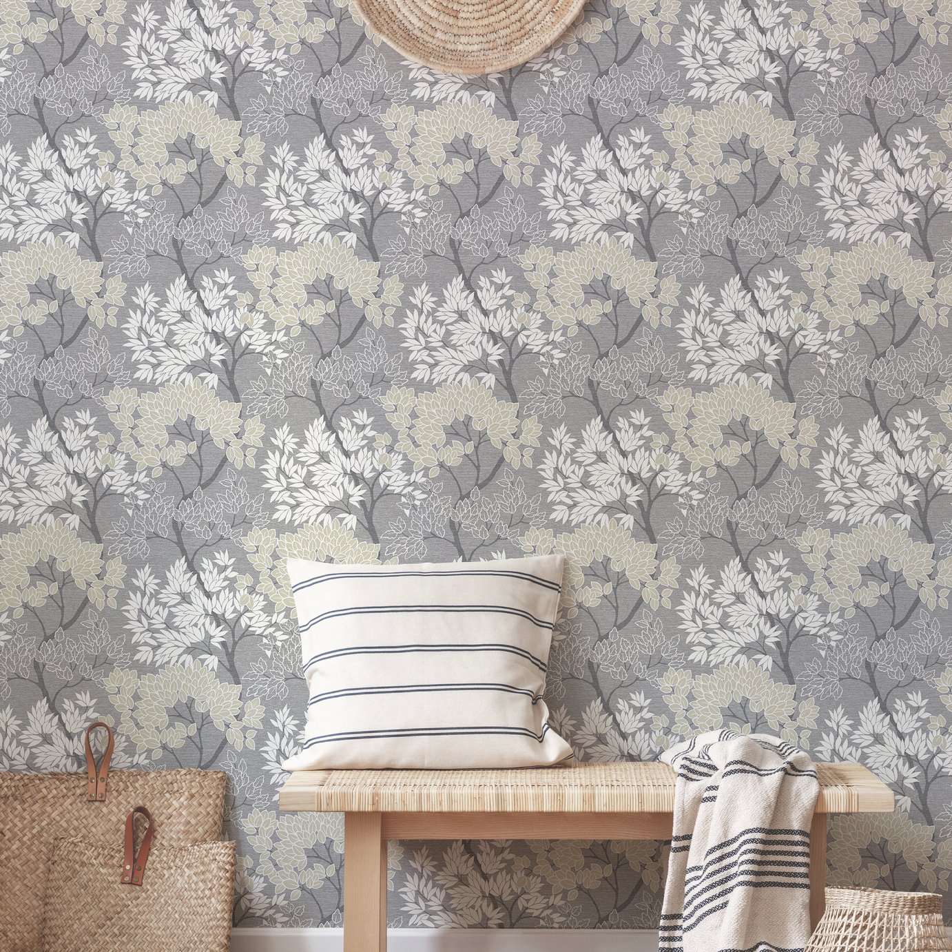 Fresco Lykke Tree Charcoal Wallpaper Review