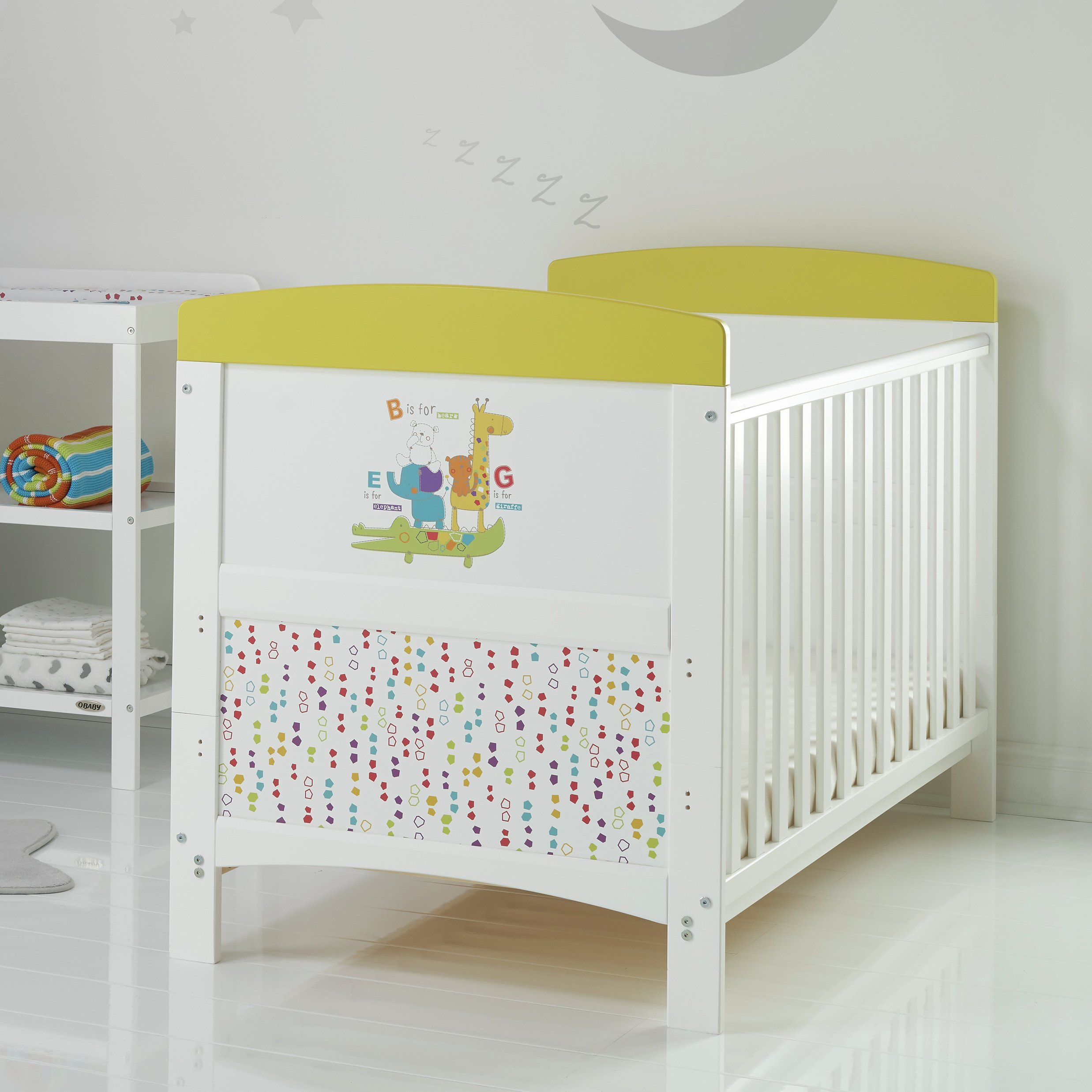 Obaby Grace Inspire Cot Bed - B is for Bear Happy Safari