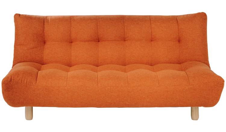 Habitat Kota 3 Seater Fabric Clic Clac Sofa Bed - Orange